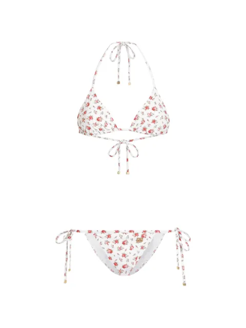 Dolce & Gabbana floral-print tie bikini