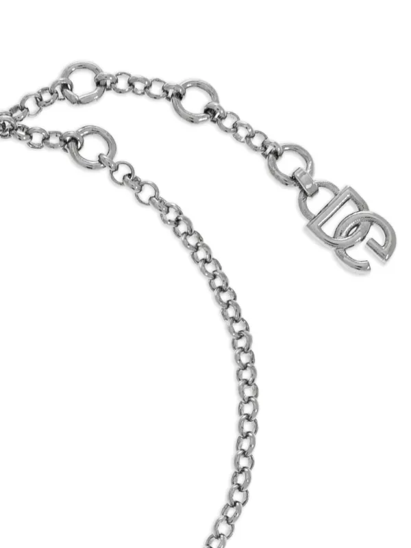 Dolce & Gabbana Cross-pendant fine-link Bracelet | Silver | FARFETCH