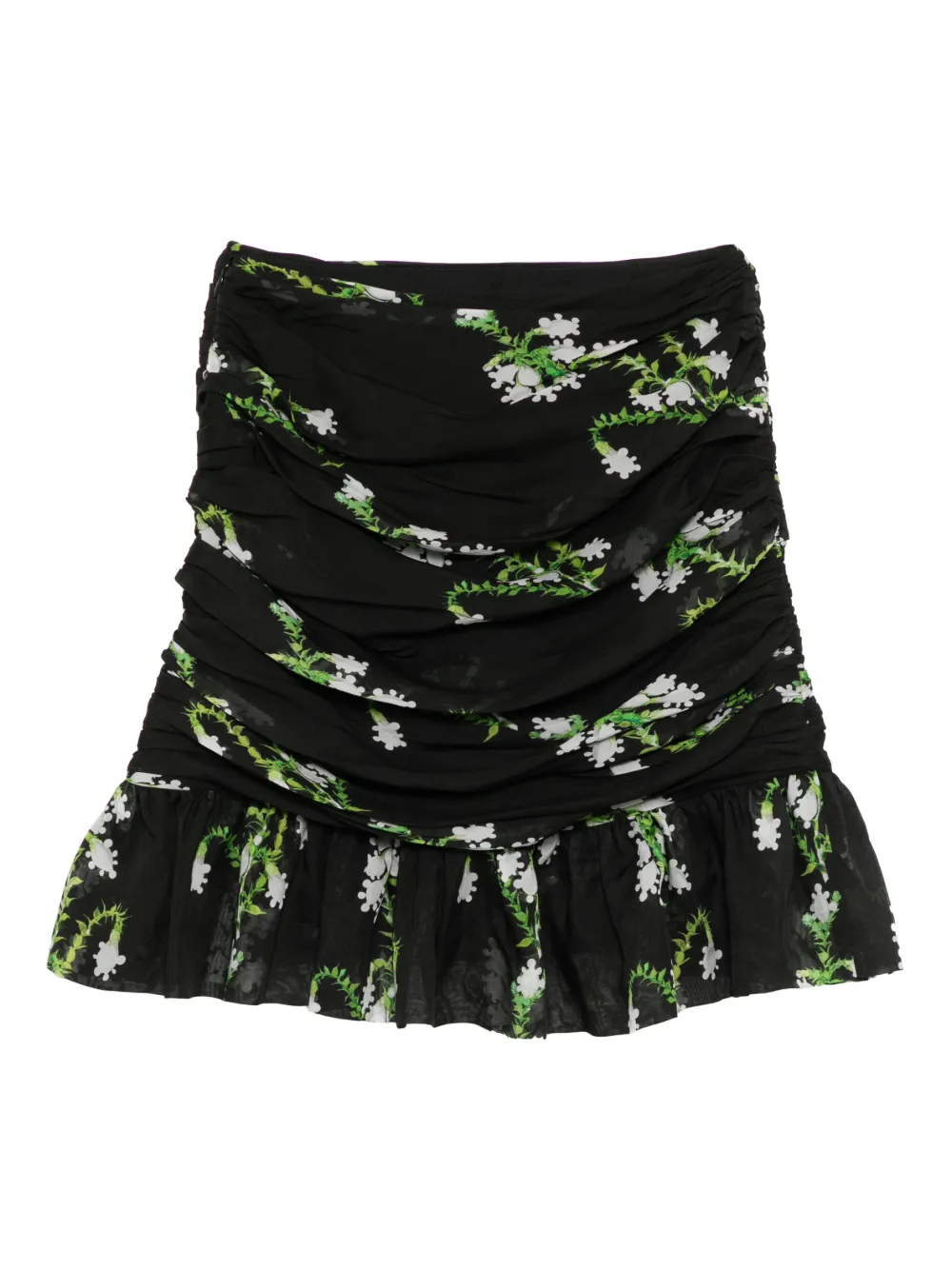 Cynthia Rowley Midi-rok met bloemenprint Zwart