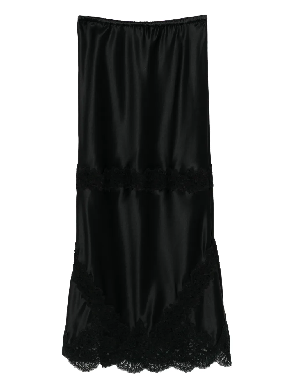 Cynthia Rowley Gonna in pizzo - Nero