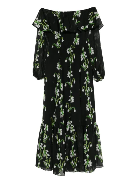 Cynthia Rowley Abito lungo in seta con spalle scoperte