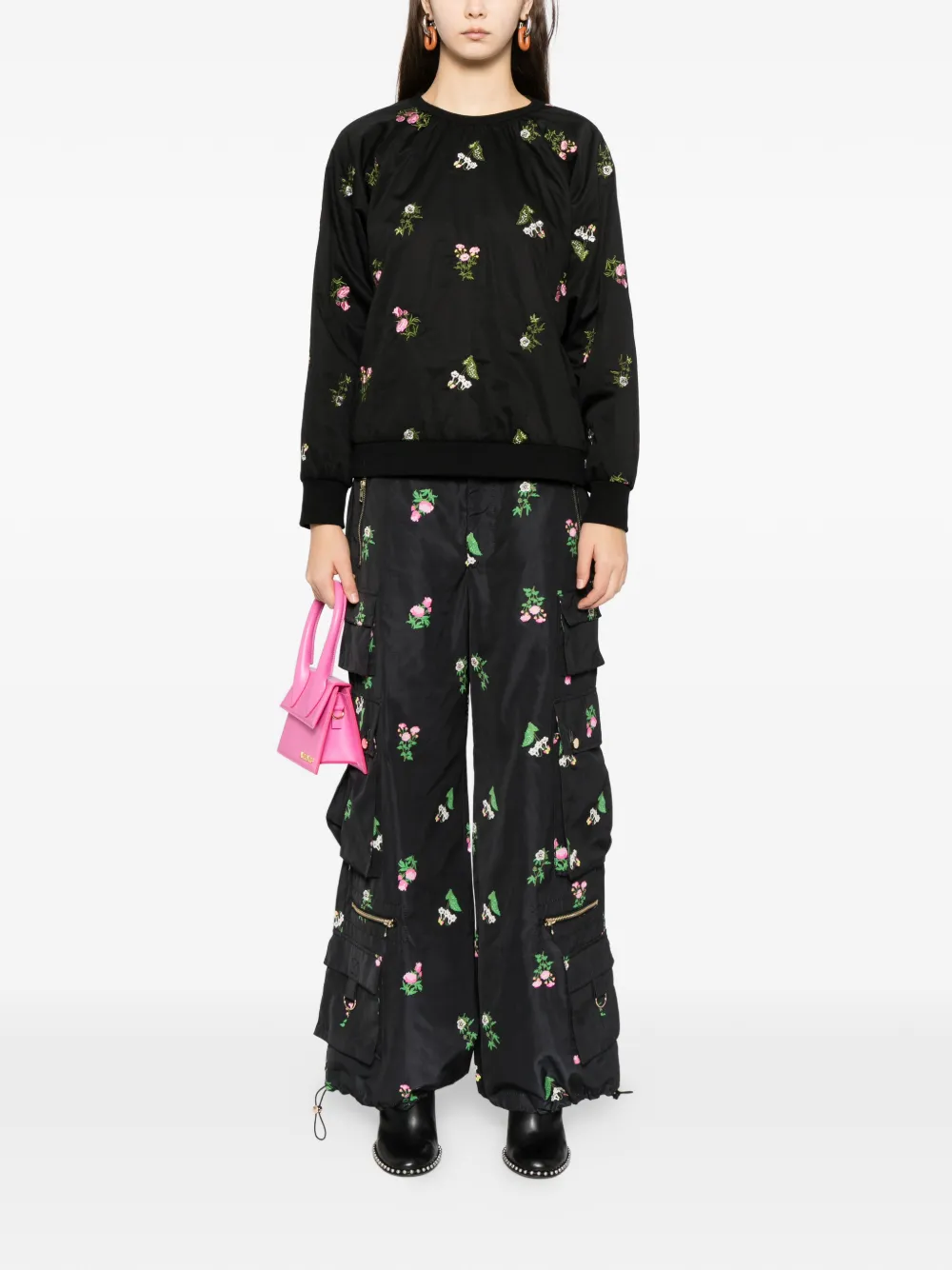 Cynthia Rowley Sweater met borduurwerk Zwart