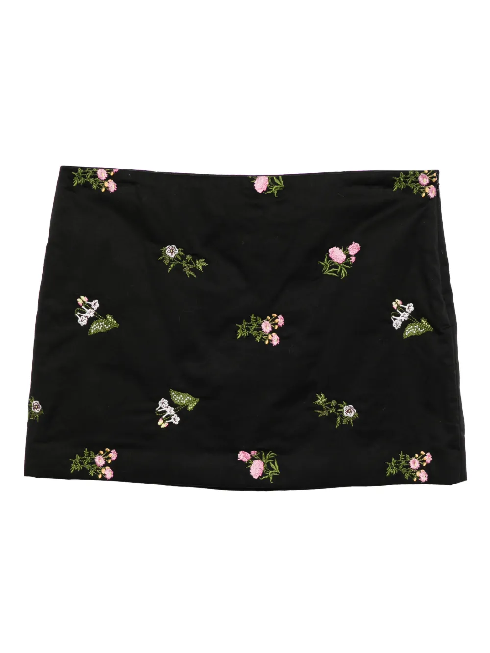 Cynthia Rowley Minigonna con ricamo - Nero