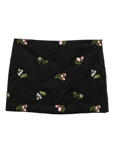 Cynthia Rowley falda corta con bordado floral