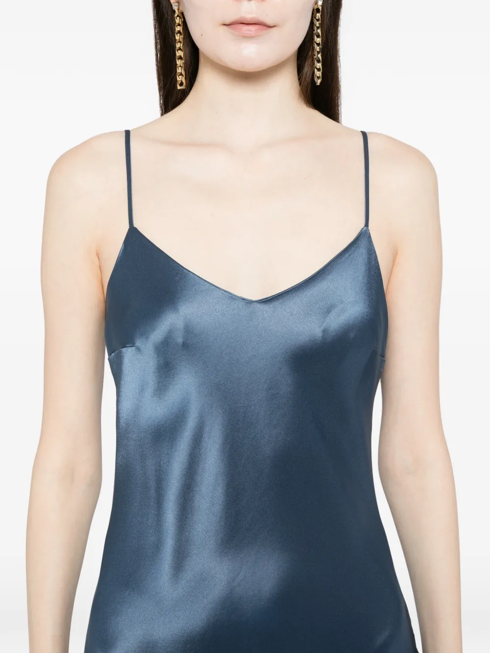 Cynthia Rowley Satijnen jurk Blauw