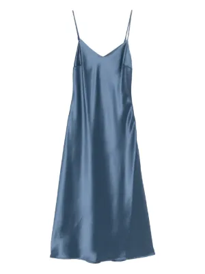 vince sheer paneled slip dress Vince Sheer Panelled Midi Square Neckline Sleeveless Slip Dress