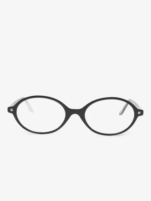 Snob Biancolatte oval-frame glasses