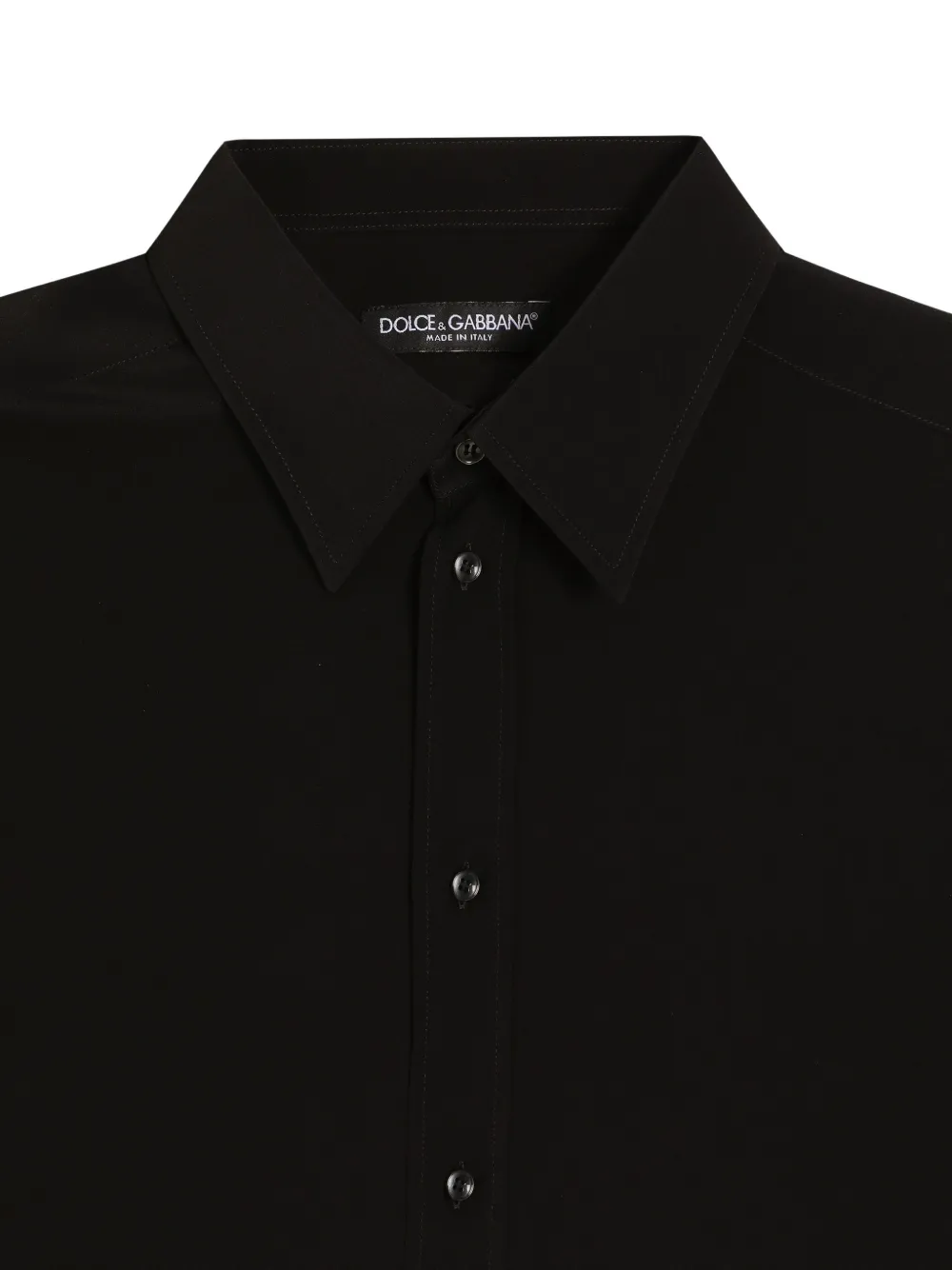 Dolce & Gabbana Crêpe de chine martini overhemd Zwart