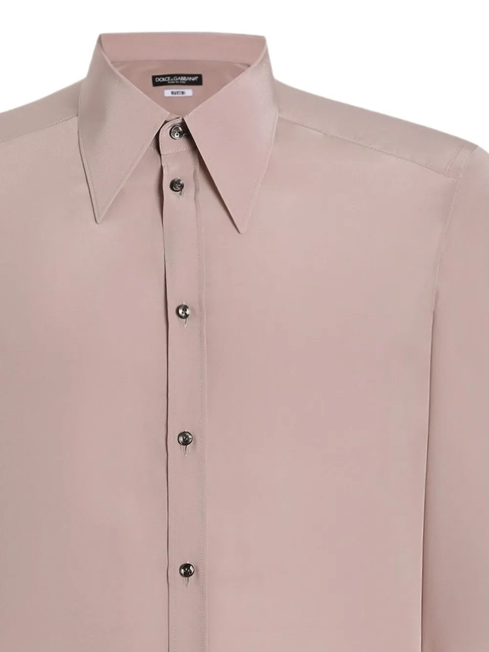Dolce & Gabbana Zijden crêpe de chine overhemd Roze