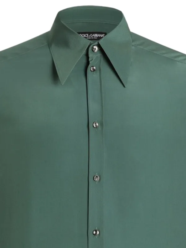dolce gabbana gold dress shirt & Silk Crêpe De Chine | Green Wedding dresses