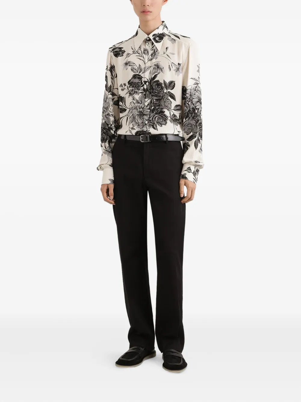 Dolce & Gabbana Overhemd met bloemenprint Wit