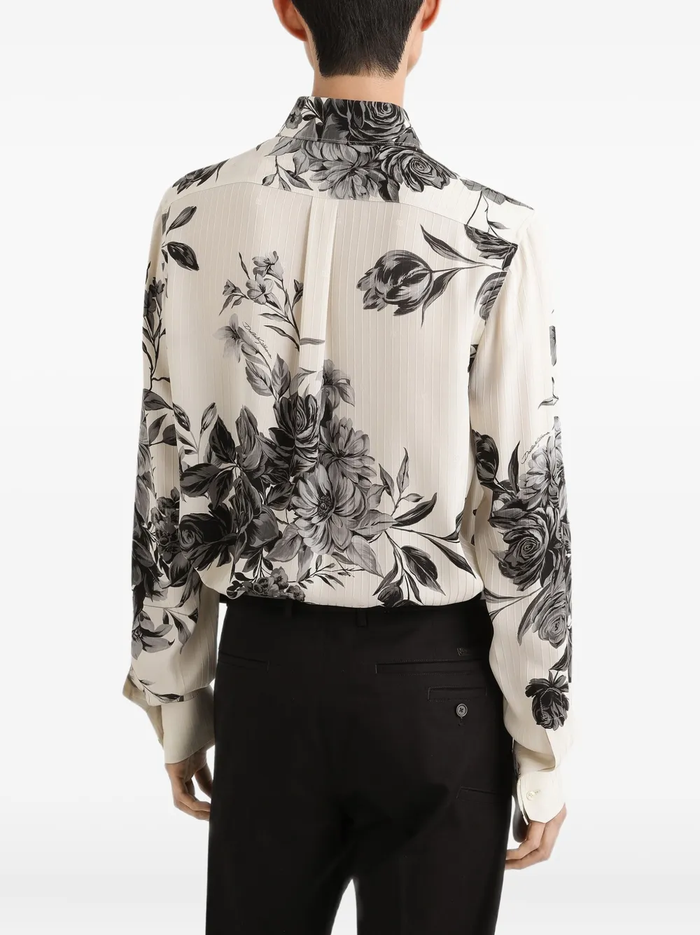 Dolce & Gabbana Overhemd met bloemenprint Wit