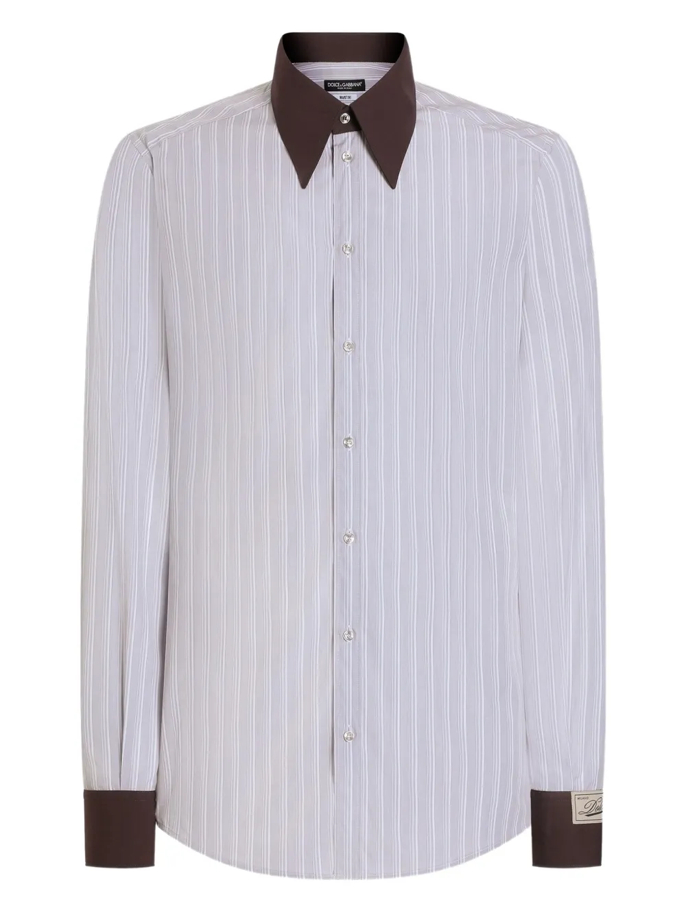 Dolce & Gabbana striped collared shirt - Grey