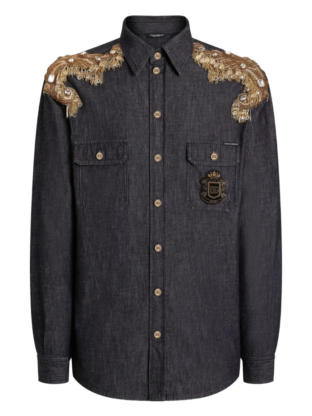 Dolce & Gabbana Camicia con decorazione - Blu