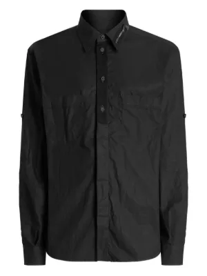 DOLCE & GABBANA ブラック長袖ポロシャツ 46 レイヤード Dolce & Gabbana ロングスリーブ ポロシャツ | ブラック | FARFETCH JP
