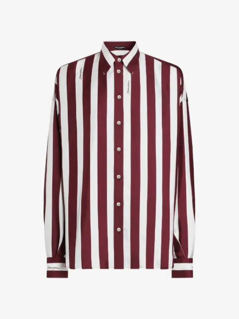 Dolce & Gabbana camisa con motivo de rayas y botones