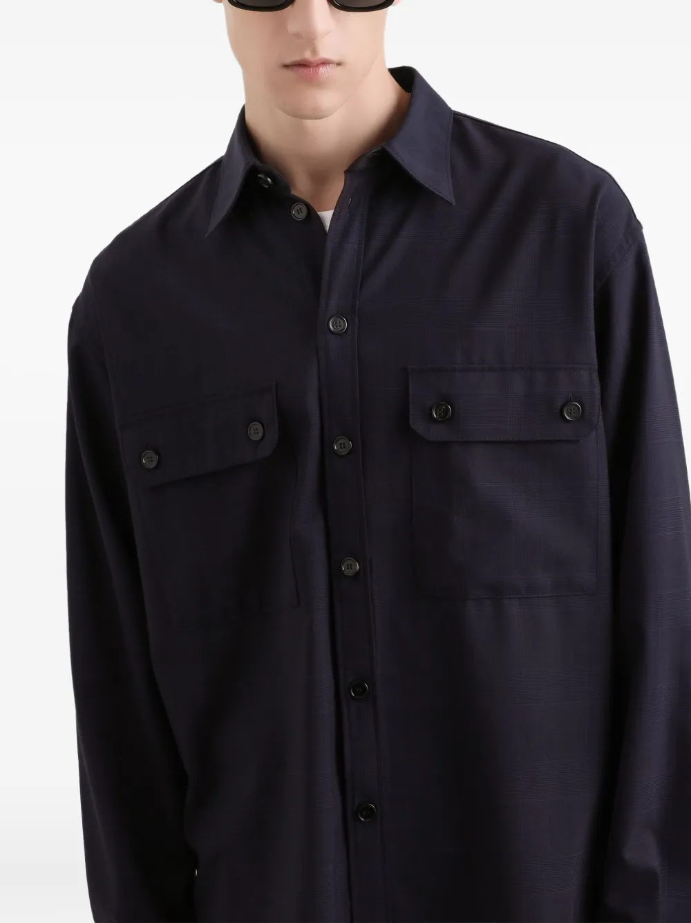 Dolce & Gabbana Glen geruit overhemd Blauw