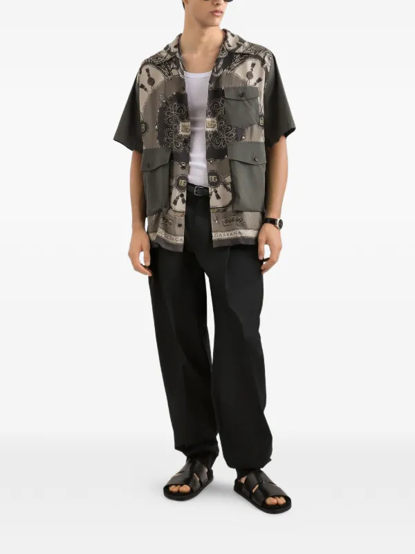 Dolce & Gabbana Pocket Patterned Shirt | Grey | FARFETCH