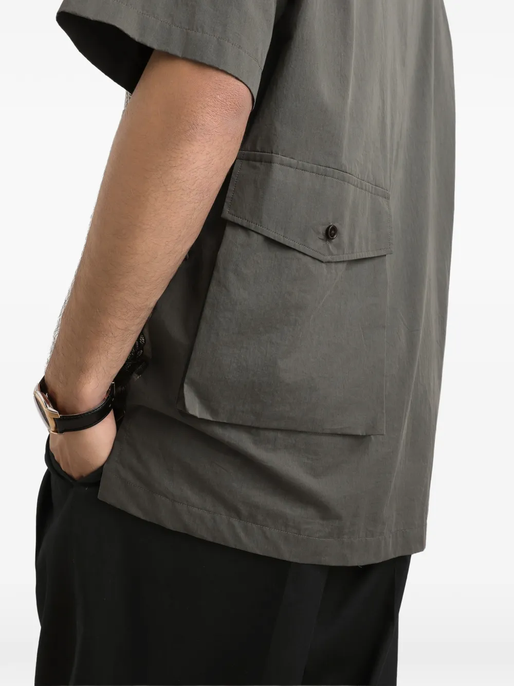 Dolce & Gabbana Overhemd met zak patroon Grijs