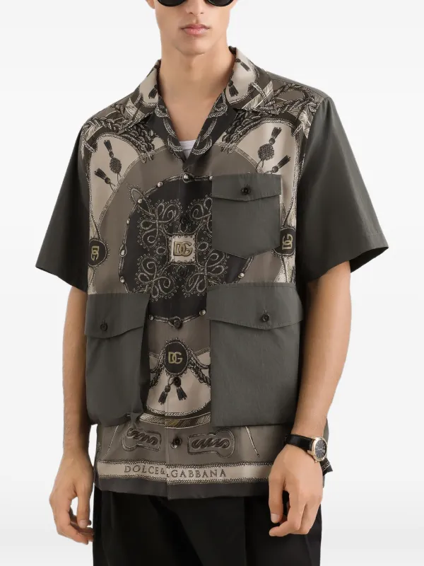 Dolce & Gabbana Pocket Patterned Shirt | Grey | FARFETCH