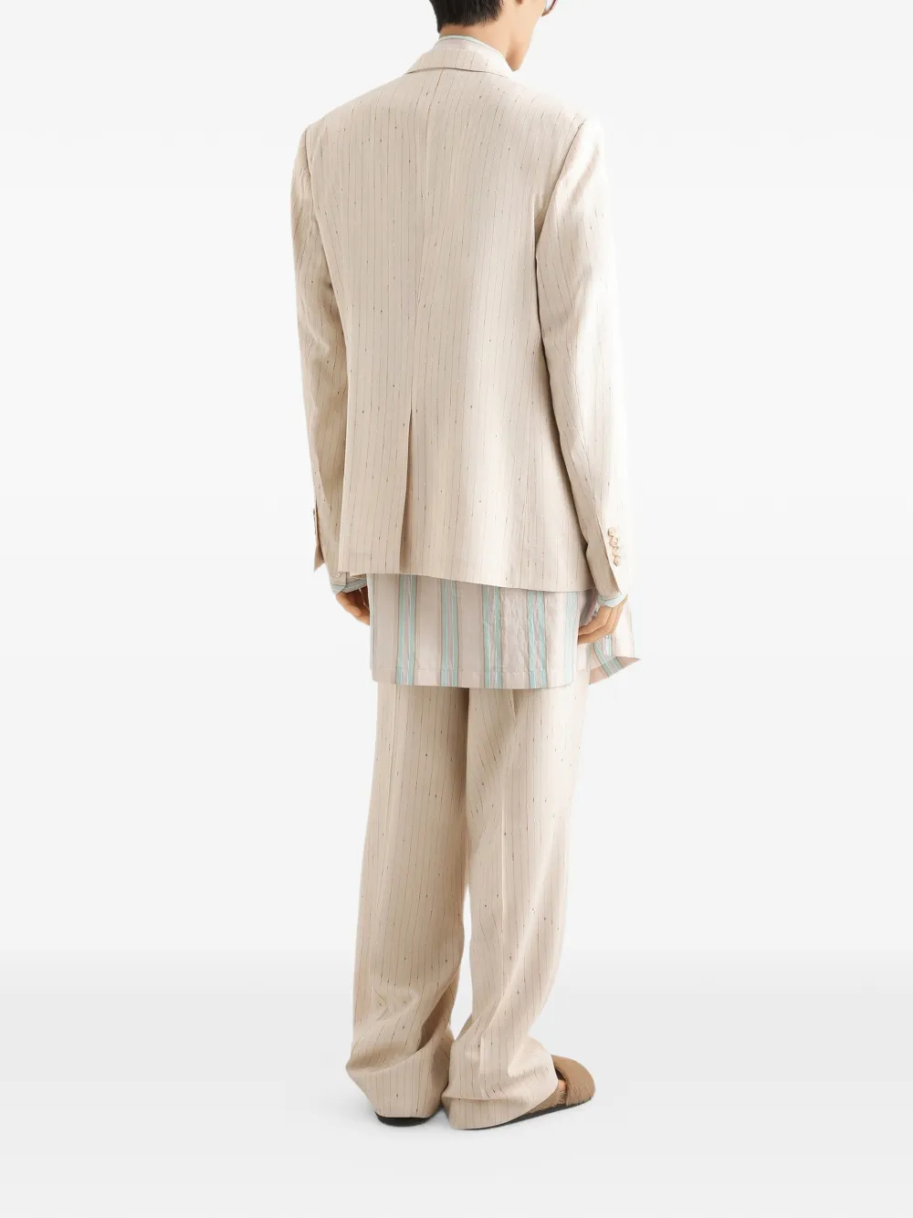 Dolce & Gabbana Gestreept overhemd met zak Beige