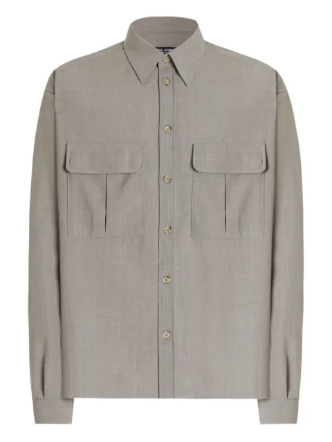 Dolce & Gabbana button-fastening virgin wool shirt