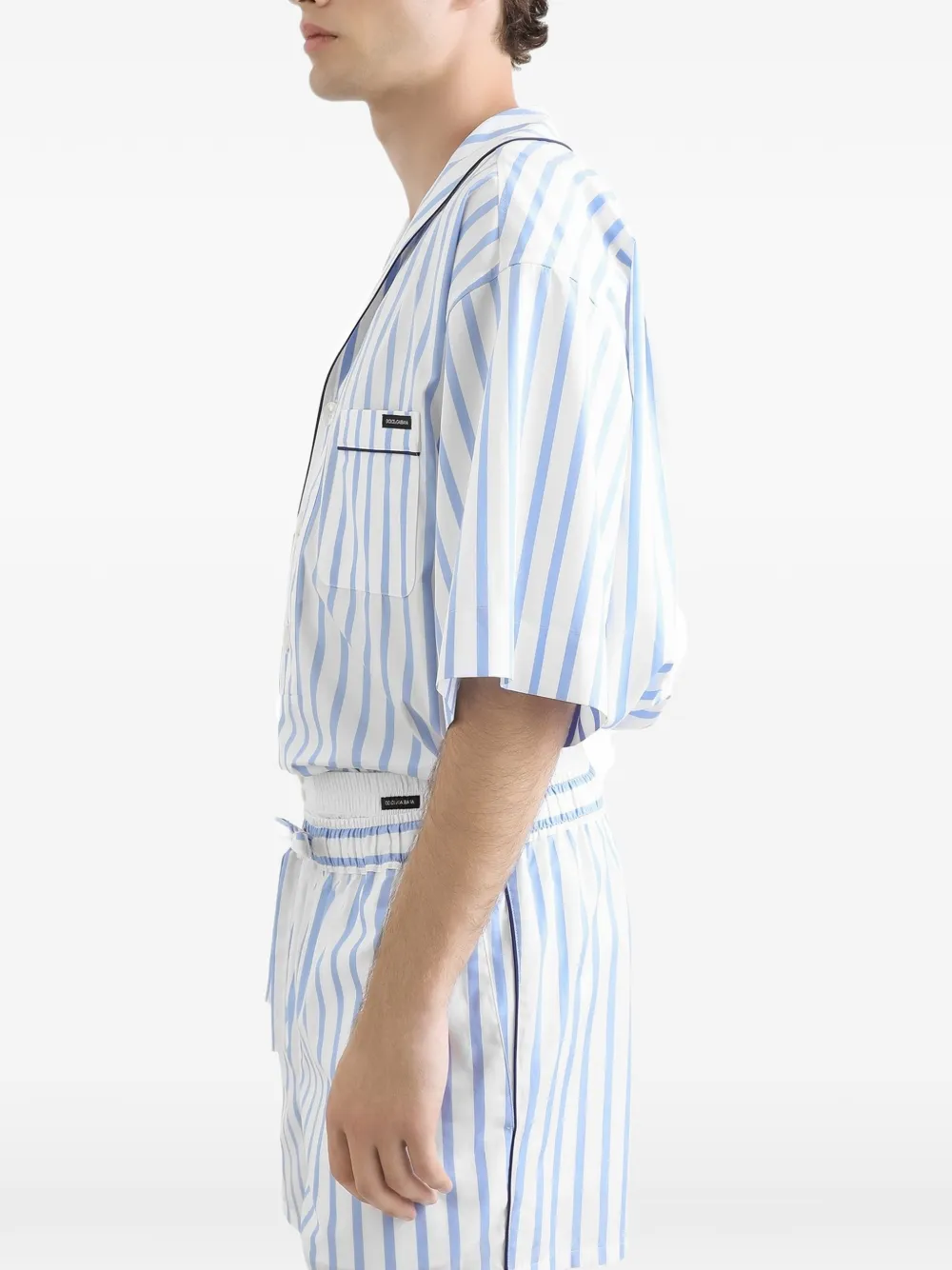 Dolce & Gabbana Gestreept overhemd met zak Wit