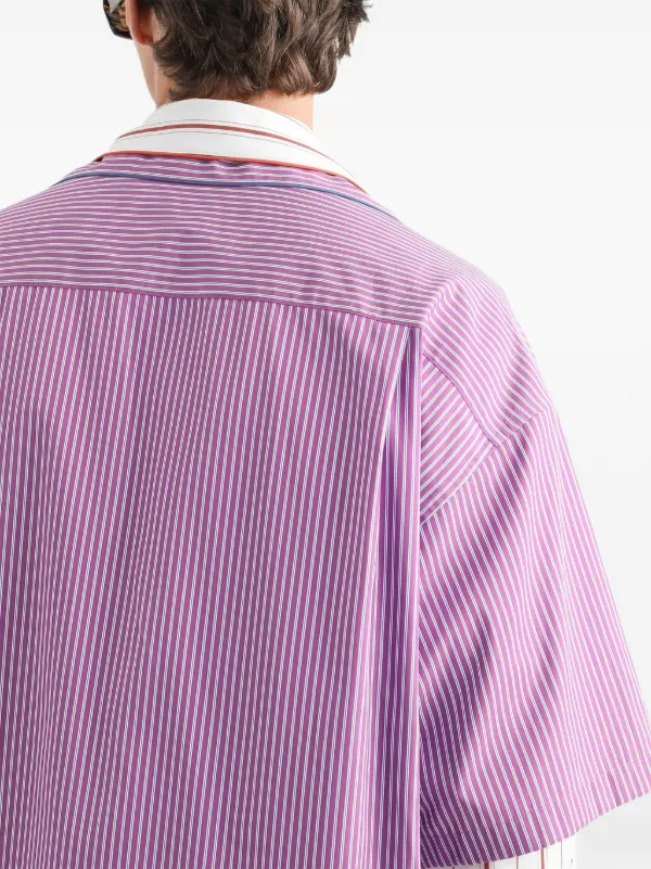 Dolce & Gabbana Hawaii Striped Poplin Shirt | Purple | FARFETCH