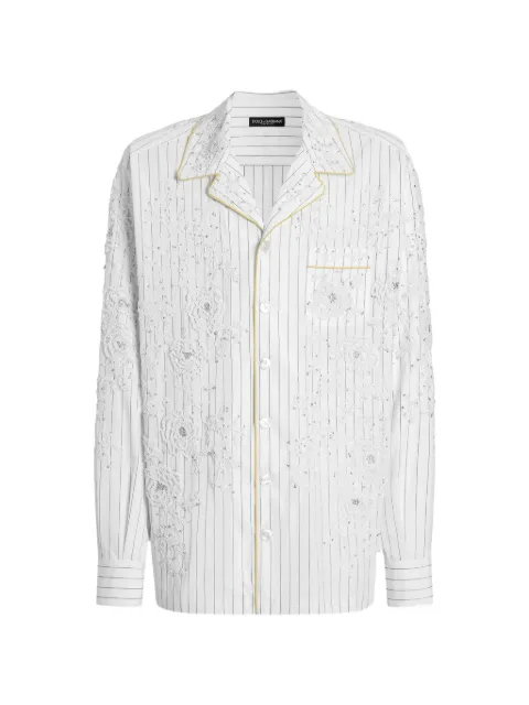 Dolce & Gabbana cotton and silk vanity shirt with embroidery