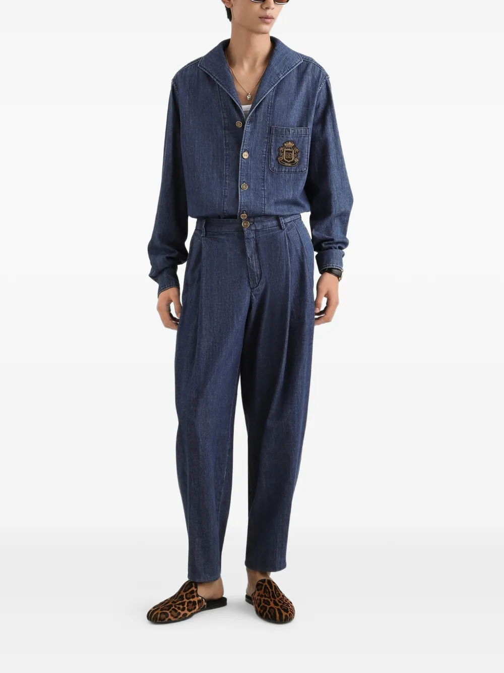 Dolce & Gabbana Overhemd met knoopsluiting - Blauw