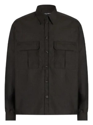 MM6 Maison Margiela long-sleeved Shirt | Black | FARFETCH