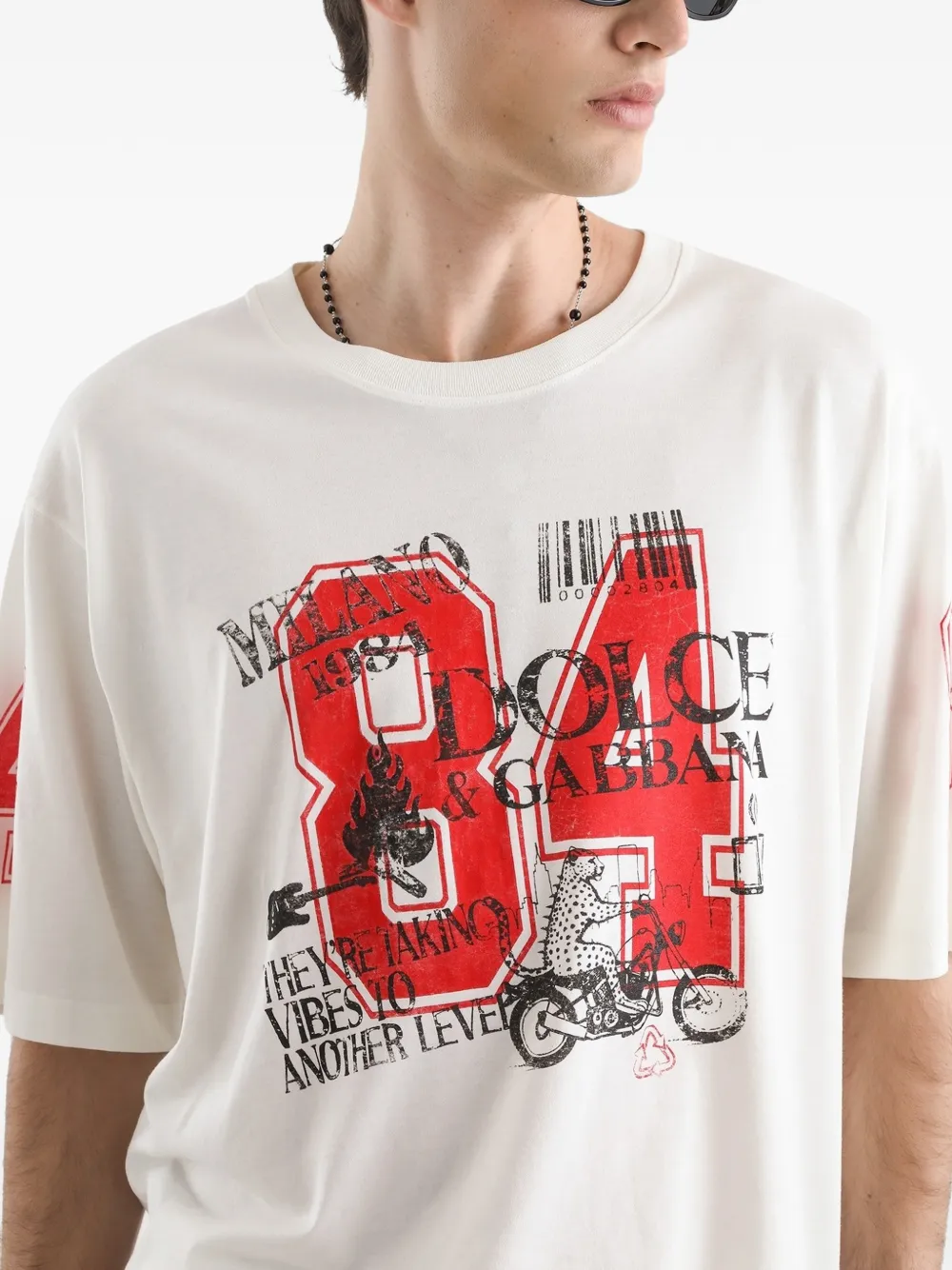 Dolce & Gabbana Katoenen T-shirt met print Wit