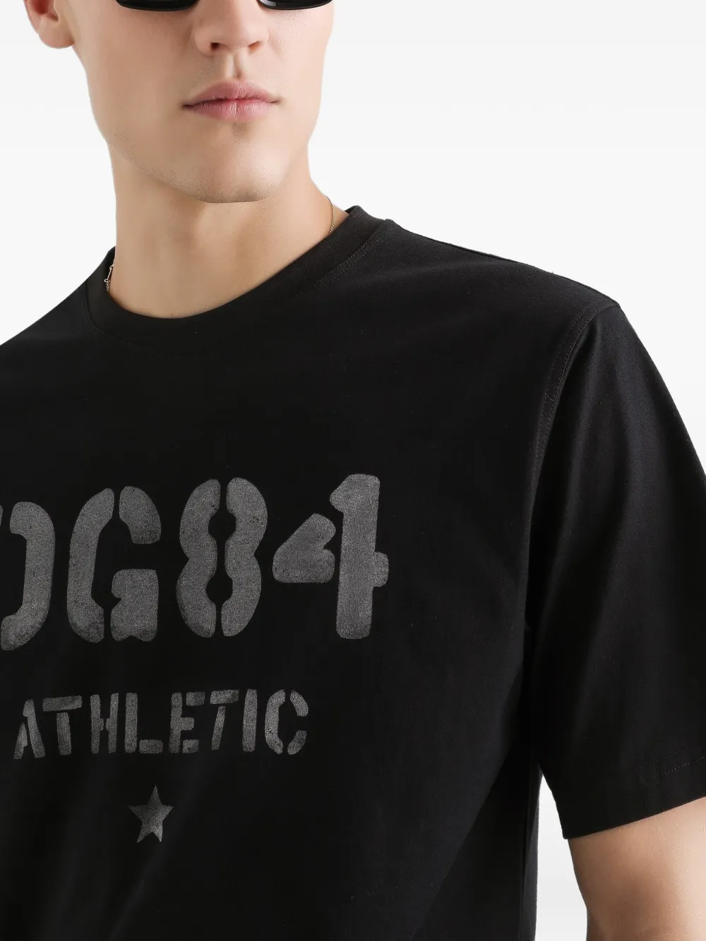 Dolce & Gabbana T-shirt met logopatroon Zwart