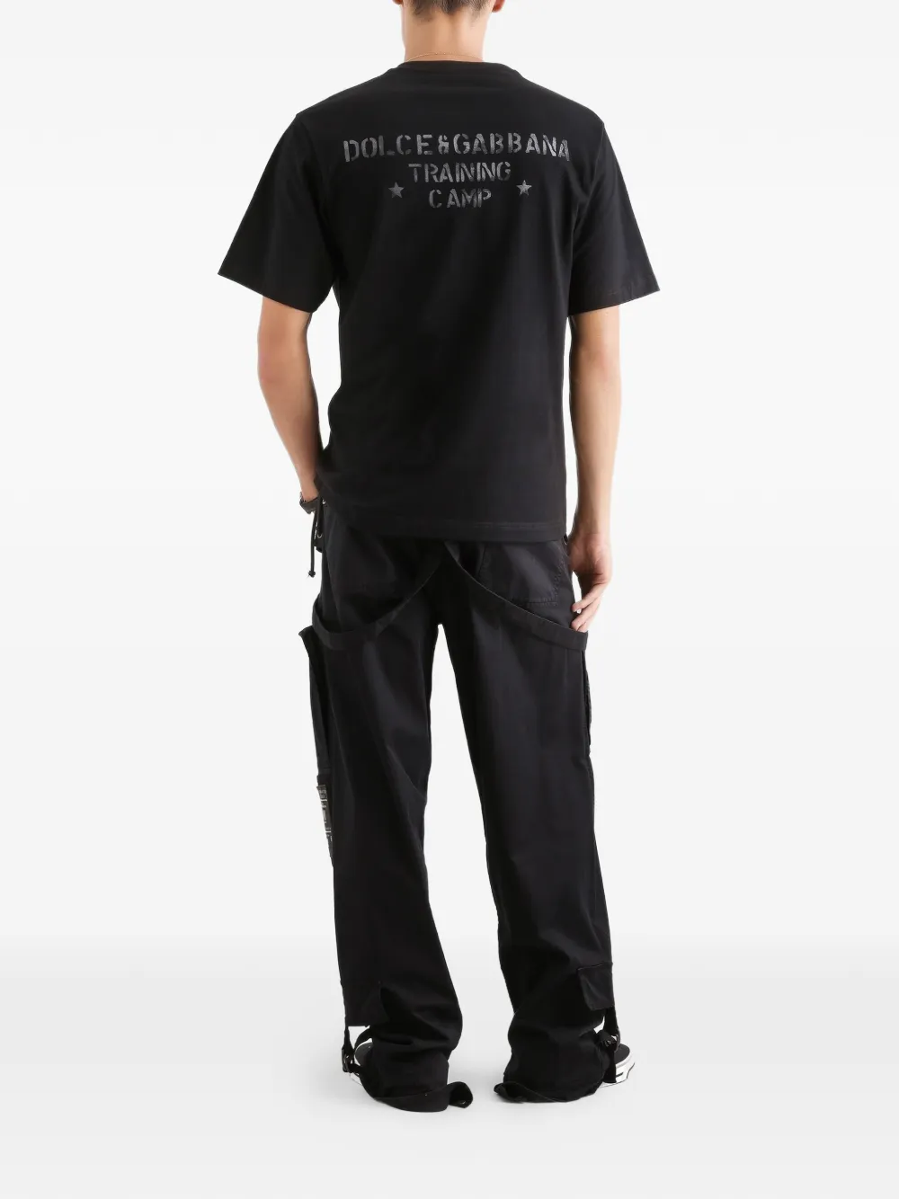 Dolce & Gabbana T-shirt met logopatroon Zwart