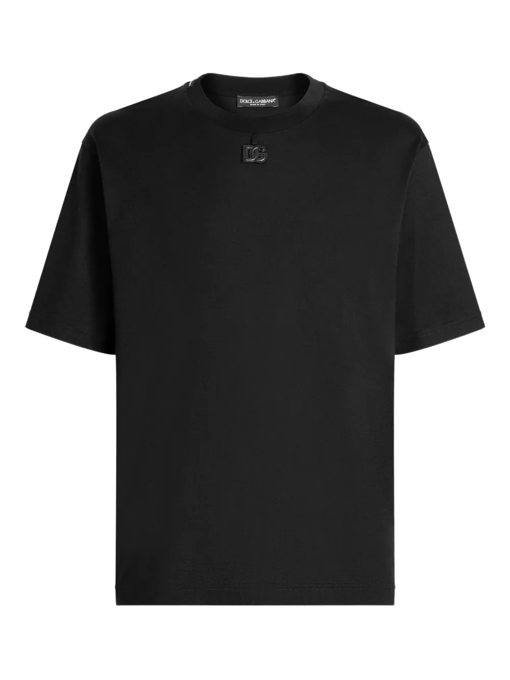 Dolce & Gabbana playera con placa del logo | negro | Image 1