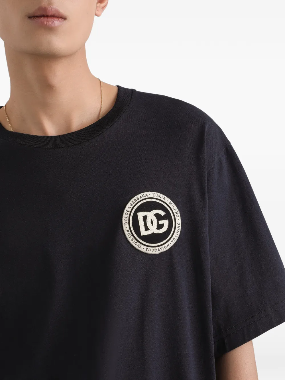 Dolce & Gabbana T-shirt met logodetail Blauw