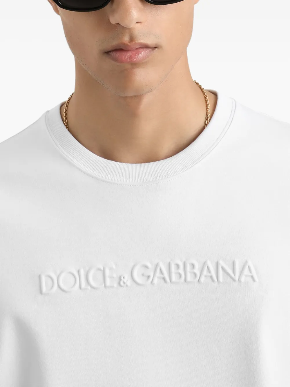 Dolce & Gabbana T-shirt met geborduurd logo Wit