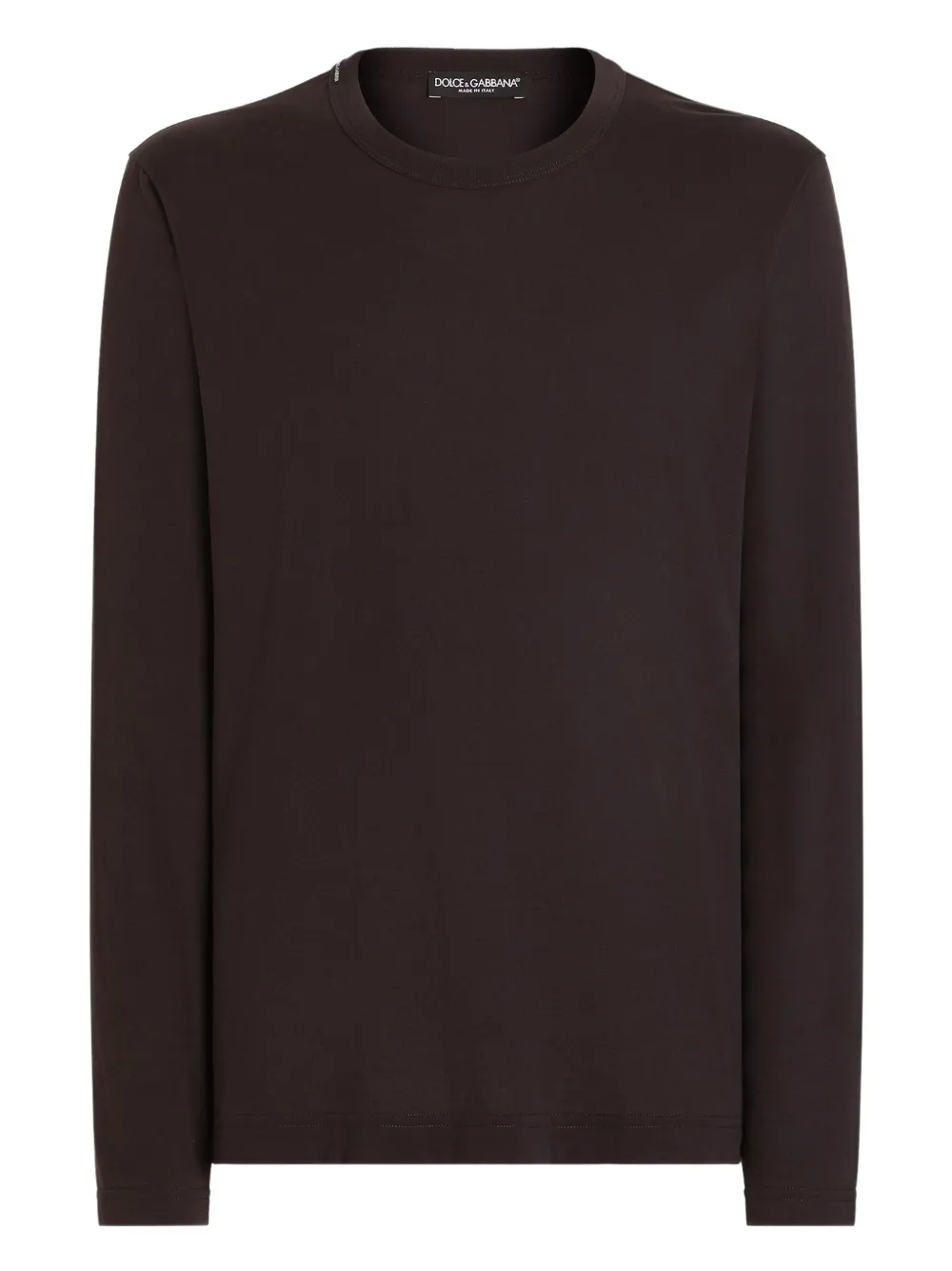 Dolce & Gabbana long-sleeved cotton T-Shirt - Marrone