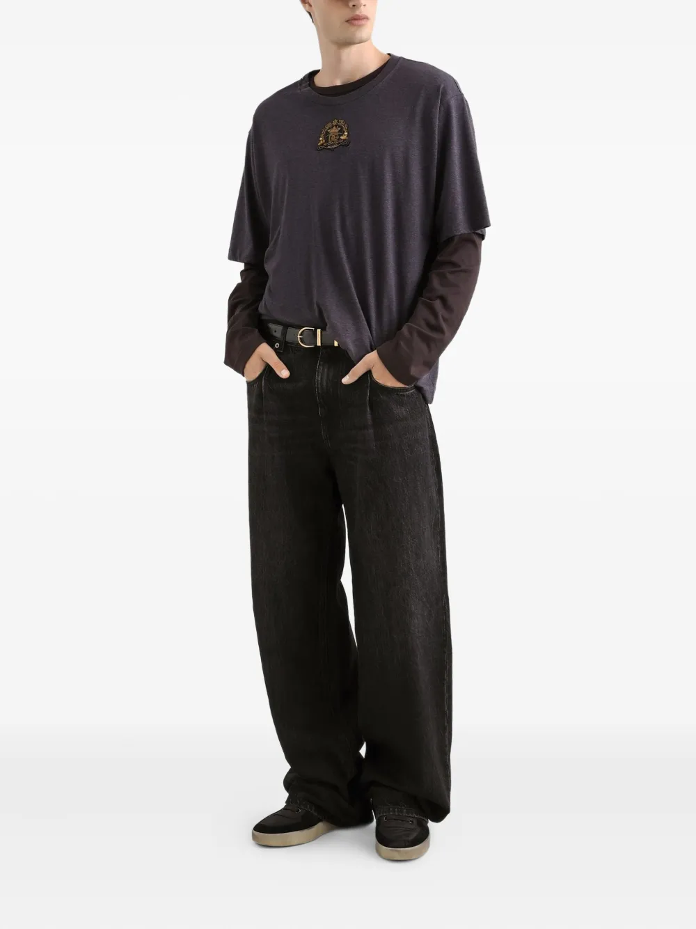 Dolce & Gabbana long-sleeved cotton T-Shirt - Bruin