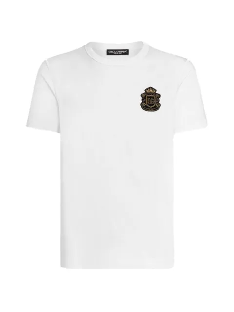 Dolce & Gabbana T-shirt med våbenskjoldapplikation