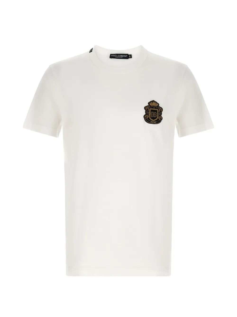Dolce & Gabbana T-Shirt mit Wappenapplikation - Weiß