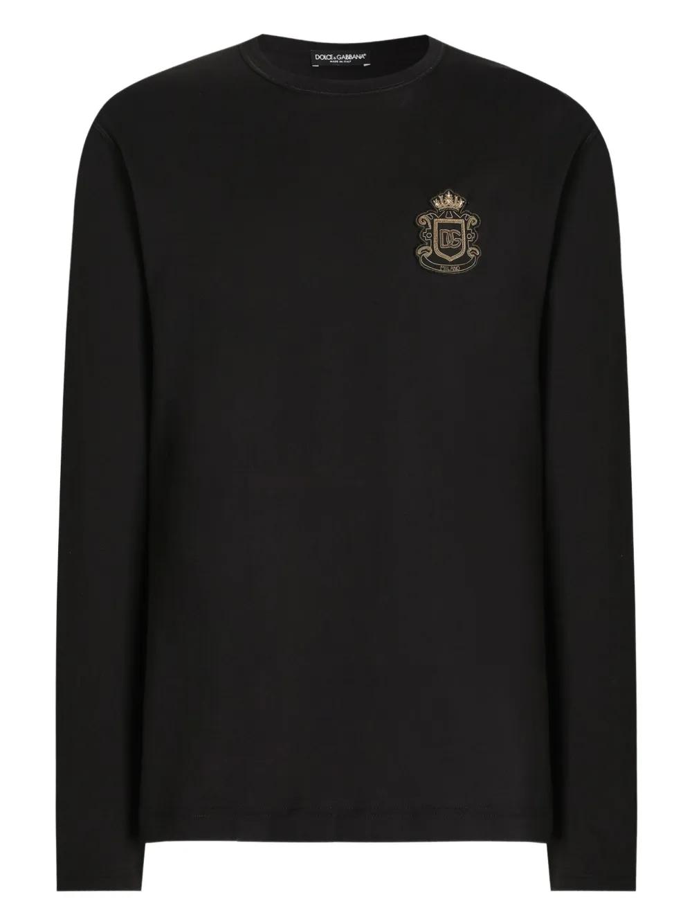 Dolce & Gabbana ロゴ ロングTシャツ - ブラック Dolce & Gabbana ロゴ ロングTシャツ - ブラック