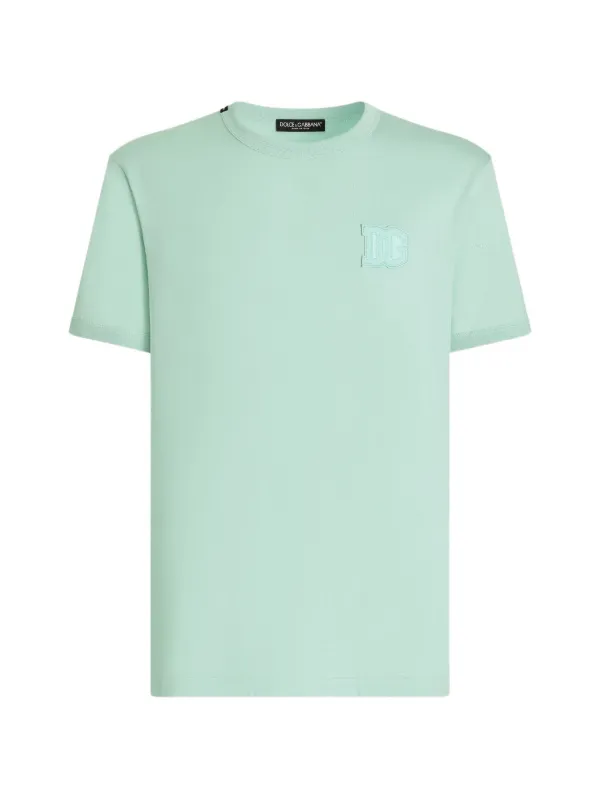 Dolce & Gabbana Cotton T-shirt with Patch in Green