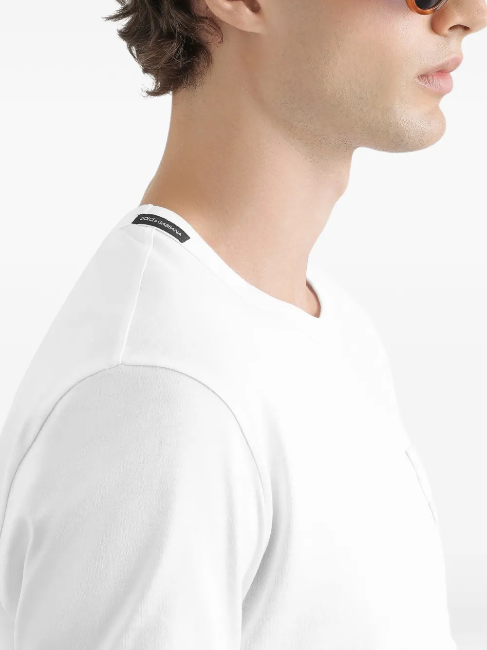 Dolce & Gabbana T-shirt met patch Wit