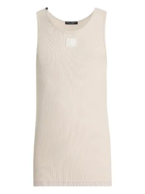 DSQUARED2 D2 Upside Down Knit Tank Top | White | FARFETCH ID