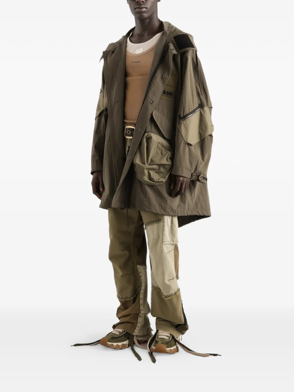 Dolce & Gabbana logo-patch tank top - Beige