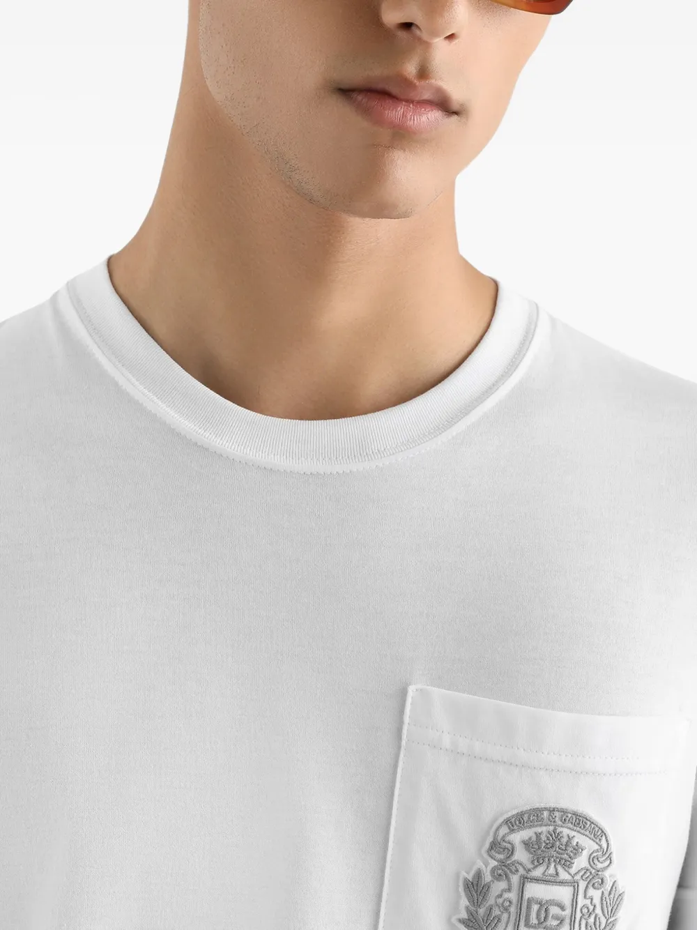 Dolce & Gabbana T-shirt met logopatch Wit