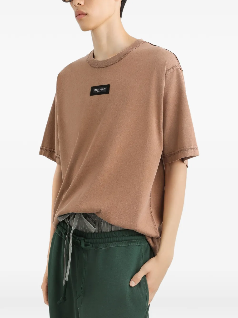 Dolce & Gabbana T-shirt met print Bruin