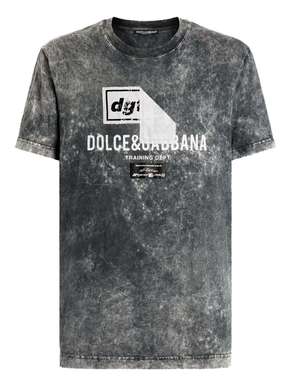 Dolce & Gabbana T-Shirt mit grafischem Print - Grau