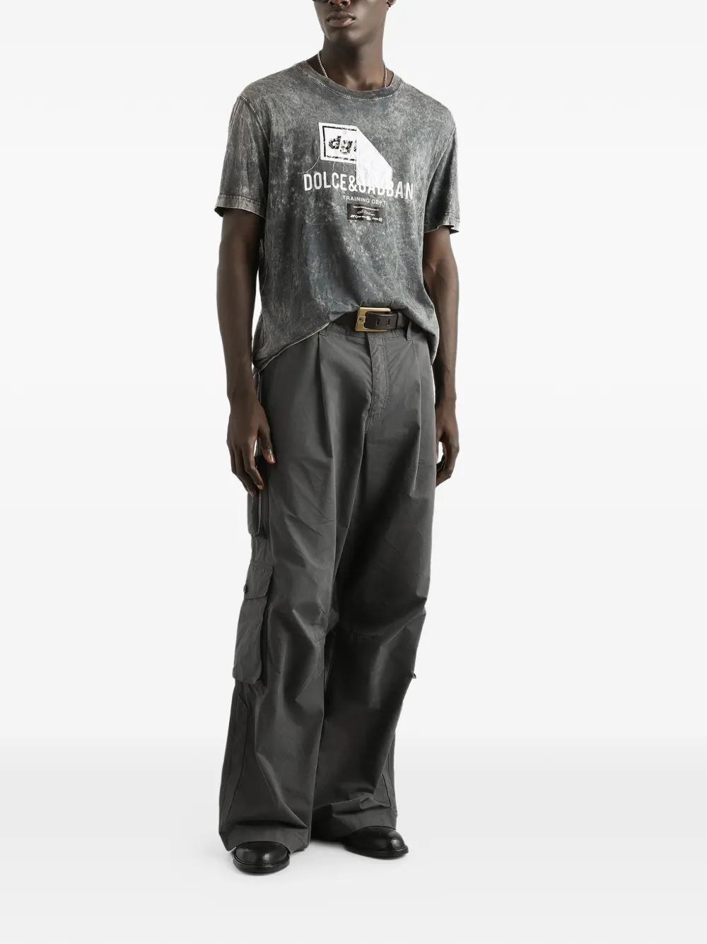 Dolce & Gabbana katoenen T-shirt met marmer-effect Grijs